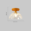 American retro solid wood glass corridor ceiling lamp