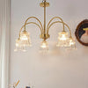 French retro living room glass chandelier