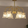 French retro living room glass chandelier