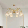 French retro living room glass chandelier