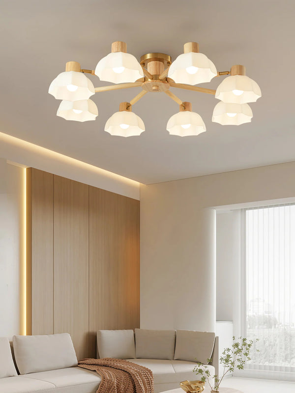 Japanese Nordic living room flower ceiling lamp