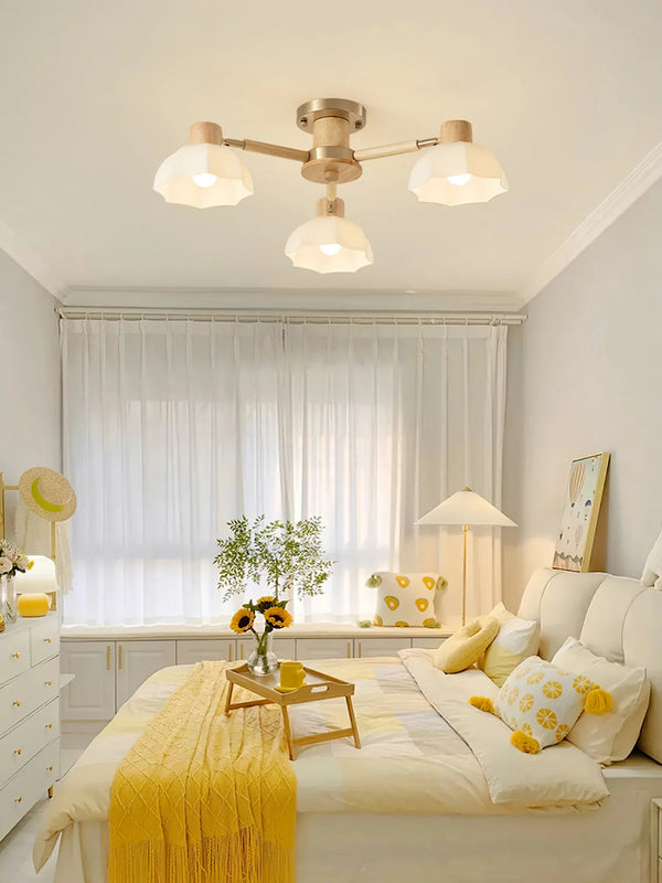 Japanese Nordic living room flower ceiling lamp