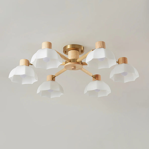 Japanese Nordic living room flower ceiling lamp