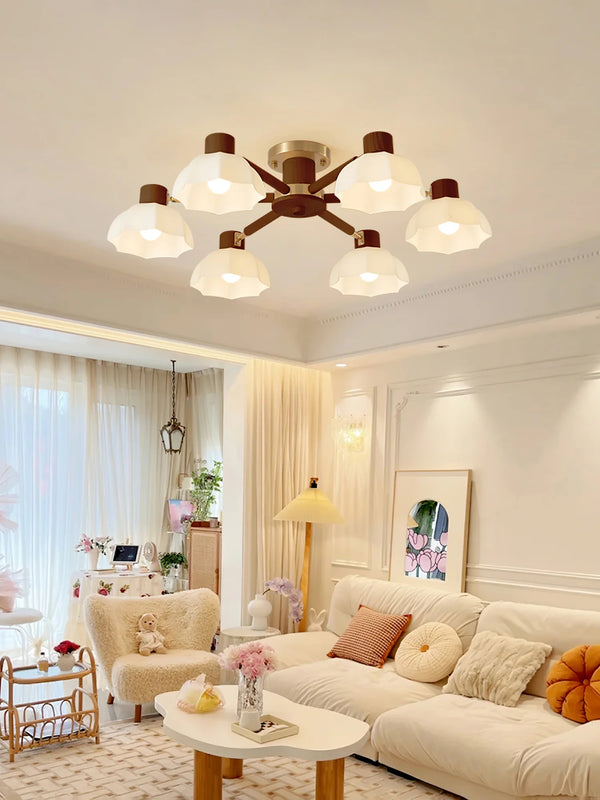 Japanese Nordic living room flower ceiling lamp