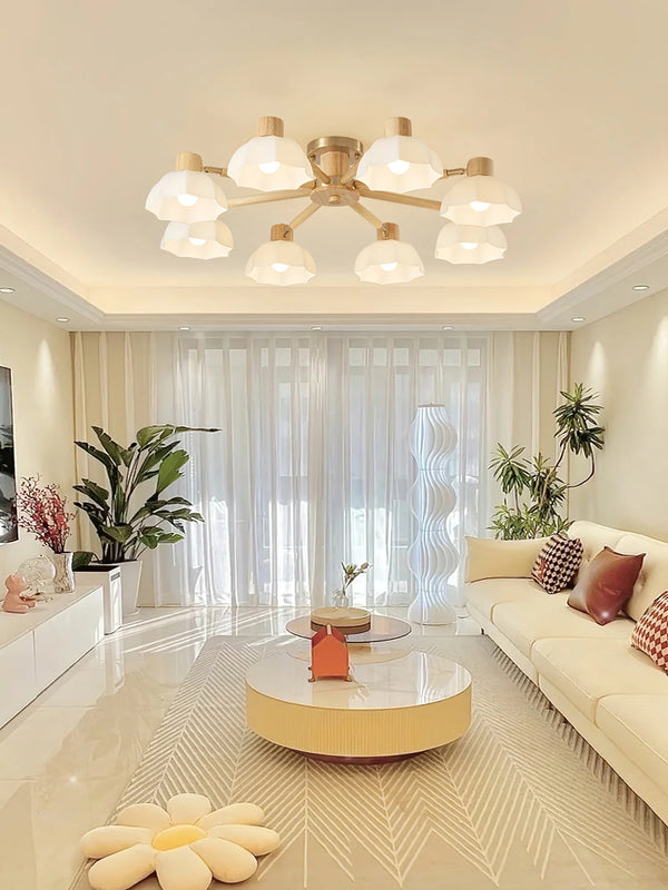 Japanese Nordic living room flower ceiling lamp