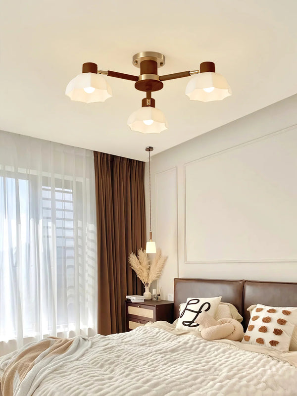 Japanese Nordic living room flower ceiling lamp