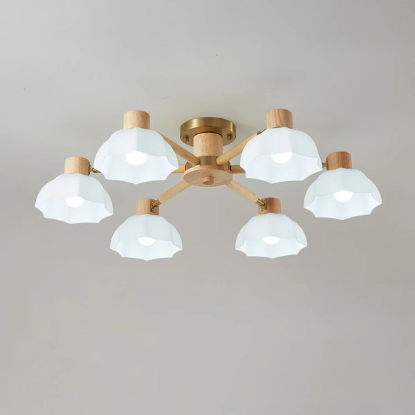 Japanese Nordic living room flower ceiling lamp