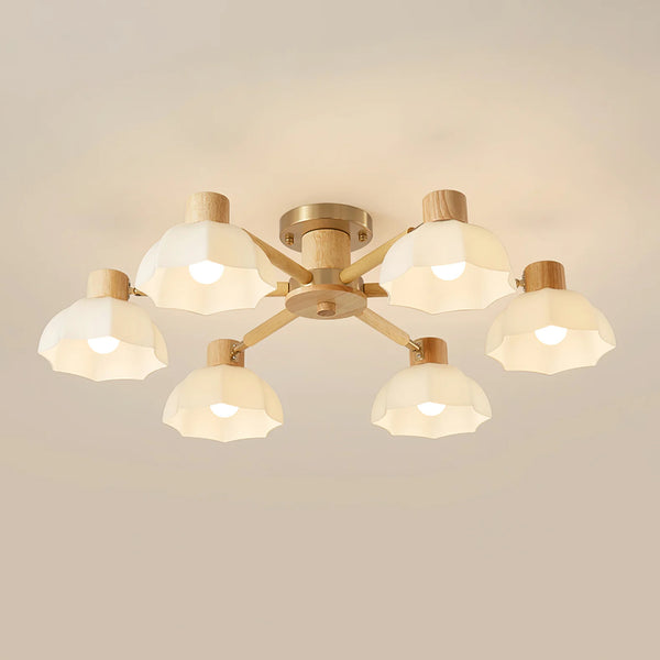 Japanese Nordic living room flower ceiling lamp