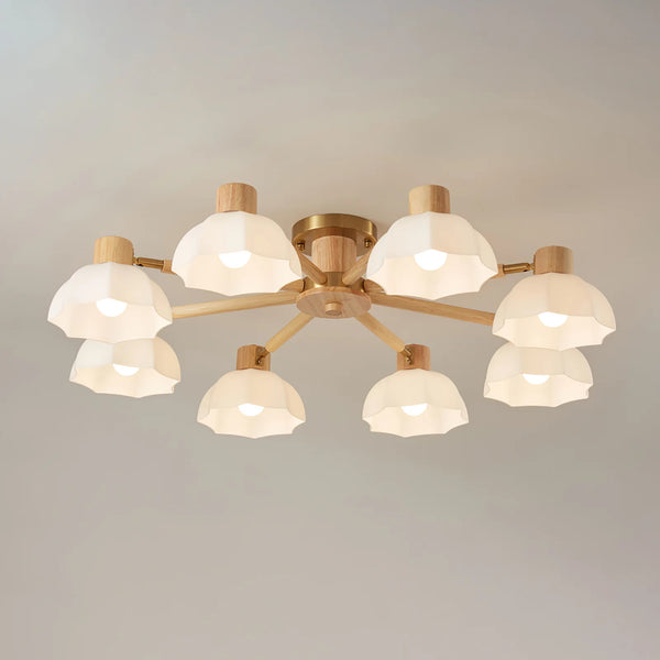 Japanese Nordic living room flower ceiling lamp