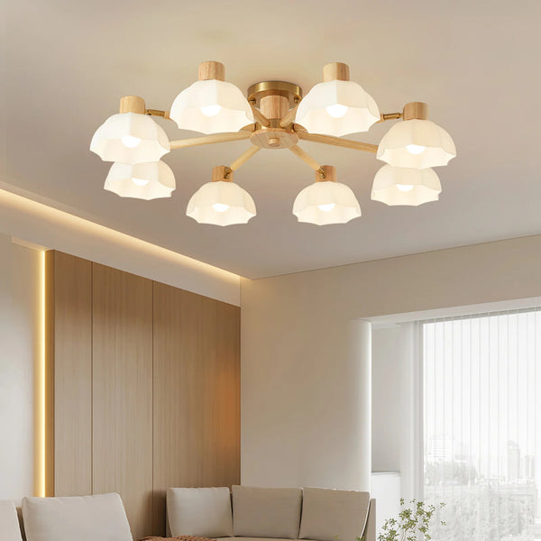 Japanese Nordic living room flower ceiling lamp