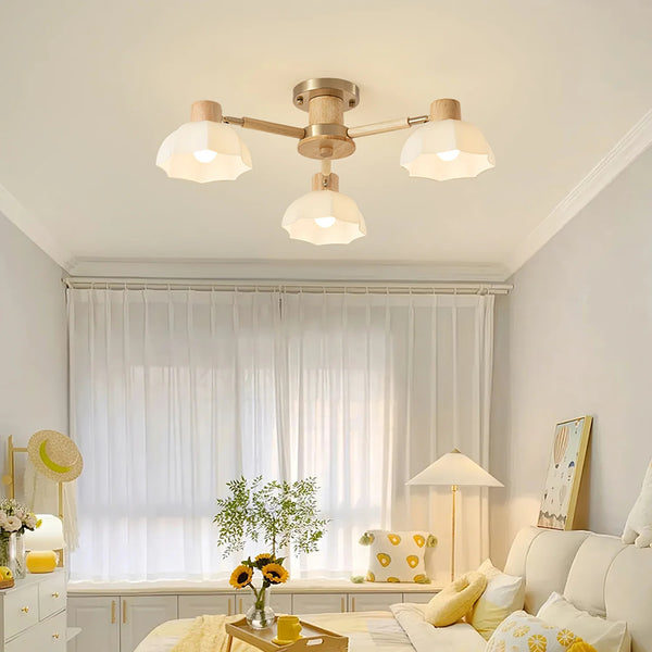 Japanese Nordic living room flower ceiling lamp