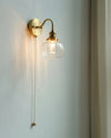 Japanese style copper wall lamp