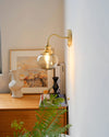 Japanese style copper wall lamp