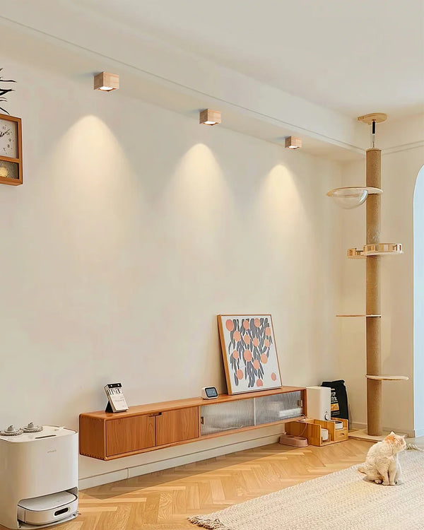 Japanese style wooden corridor ceiling lamp