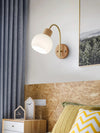 Japanese style wooden wall lamp