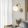 Japanese style wooden wall lamp