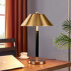 Light luxury bedroom metal leather texture table lamp