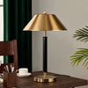 Light luxury bedroom metal leather texture table lamp