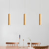 Long Barrel Wooden Pendant Light, Dining Room