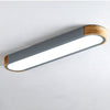 Embedded Strip Ceiling Lamp Simple Macaron Color Wood Acrylic