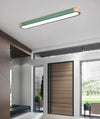 Embedded Strip Ceiling Lamp Simple Macaron Color Wood Acrylic