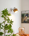 Medieval style solid wood wall lamp