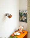 Medieval style solid wood wall lamp