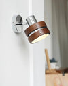 Medieval style solid wood wall lamp
