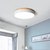 Morandi Flush Mount Ceiling Light, Metal & Wood