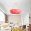 Natural feather soft light Pendant light