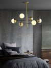 Nordic glass living room chandelier