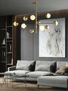 Nordic glass living room chandelier