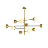 Nordic glass living room chandelier