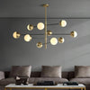 Nordic glass living room chandelier