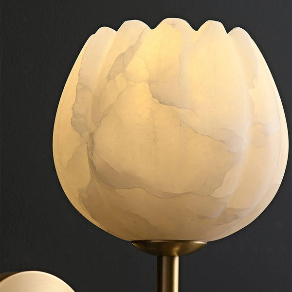 Nordic style bedroom flower bud wall lamp