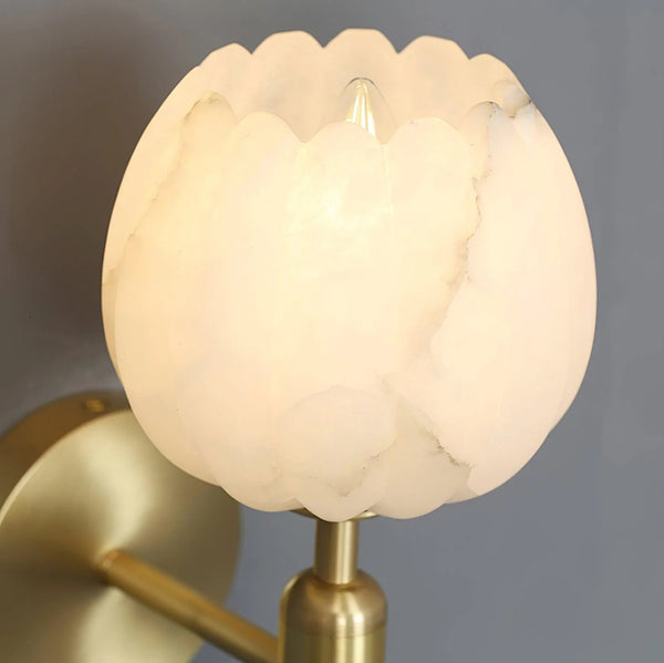 Nordic style bedroom flower bud wall lamp