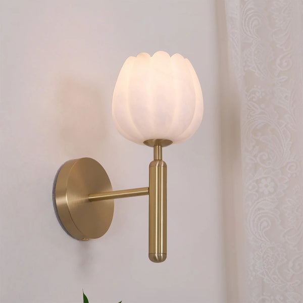 Nordic style bedroom flower bud wall lamp