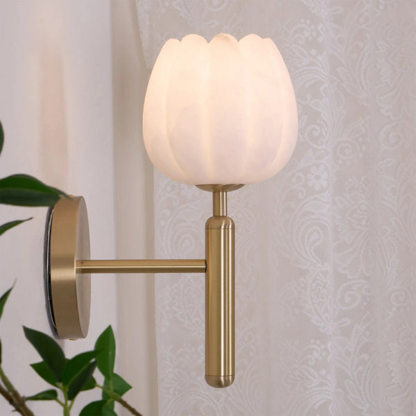 Nordic style bedroom flower bud wall lamp
