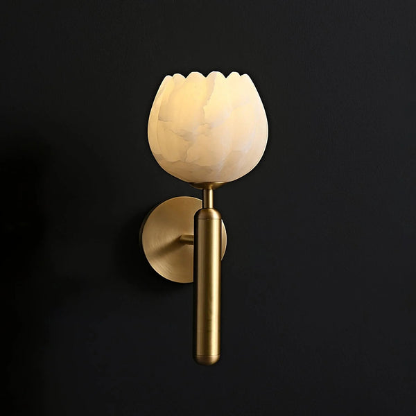 Nordic style bedroom flower bud wall lamp