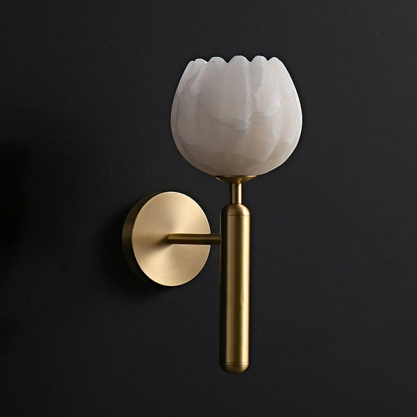 Nordic style bedroom flower bud wall lamp