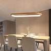 Oval solid wood Pendant Lamp