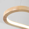 Oval solid wood Pendant Lamp