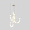 Copper Acrylic Pearl Necklace Pendant Light