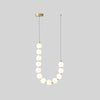 Copper Acrylic Pearl Necklace Pendant Light