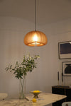 Pumpkin Wood Pendant Light