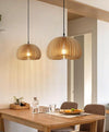 Pumpkin Wood Pendant Light