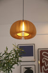 Pumpkin Wood Pendant Light