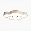 Recessed Ceiling Lamp Macaron Smile Cloud for Kids Room, Wood Iron