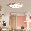 Recessed Ceiling Lamp Macaron Smile Cloud for Kids Room, Wood Iron