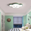 Recessed Ceiling Lamp Macaron Smile Cloud for Kids Room, Wood Iron